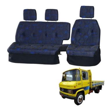 Imagem de Sofá Cama Banco Completo Mercedes 608D Azul - Pampa