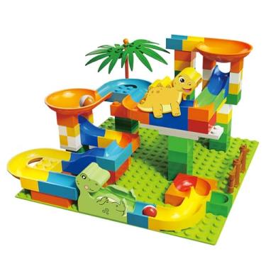 Imagem de Brinquedo Blocos de Montar Infantil Educativo Didático Tubo Labirinto (Labirinto Dinossauro, Peças, 130)