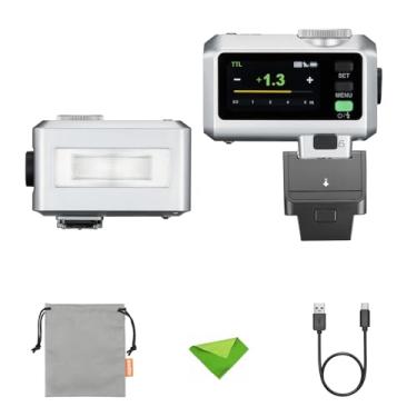 Imagem de Godox iT30Pro O iT30Pro-O com suporte para sapata, flash touchscreen TTL para câmera Olympus Panasonic, tempo de reciclagem GN15 de 1,5 s, 1/8000 HSS, bateria integrada sem fio 2.4G (prata)