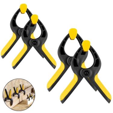 Imagem de Kit 2 Grampos Com Mola Sargento Multiuso 6 + 2 Grampos 9 Pol