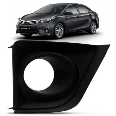 Imagem de Moldura Farol Milha Corolla 2015 A 2017 Preta Com Furo