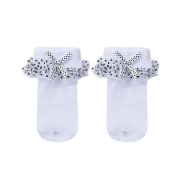 Imagem de Meias de bebê infantil meia-calça bonito design de renda tutu meias co