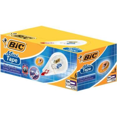 Imagem de Corretivo em Fita BIC Mini Tape 6M Caixa C/ 6 Unidades