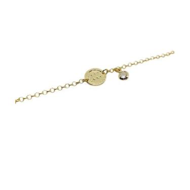 Imagem de Pulseira Belca Signo Aquario Com Pingente No Banho De Ouro - Belca Sem