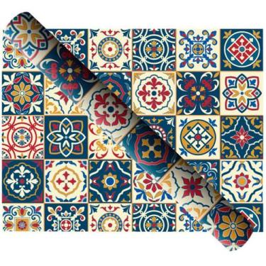Imagem de Papel De Parede Adesivo Auto Colante 5 Metros Azulejo - Leotack