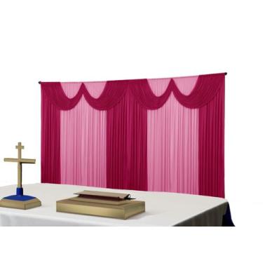Imagem de Cortina Paris Malha Igreja Festas Eventos 8 metros - Dennis Confecções