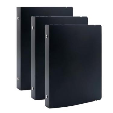 Imagem de Briartw Pacote com 3 capas para fichário A5 com 6 anéis – Organizador de armazenamento de polipropileno durável (PP) – Compatível com inserções de 20 x 14,5 cm, bolsos protetores de página e papel -