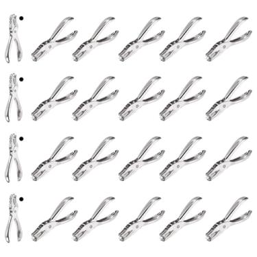 Imagem de PATIKIL Furador de furo único de 6 mm (1/10.2 cm), pacote com 24 perfuradores de papel de metal, para etiqueta, artesanato, scrapbook, ingresso, prata