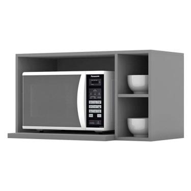 Imagem de Armário Aéreo Para Micro-ondas Belize Cinza – Henn