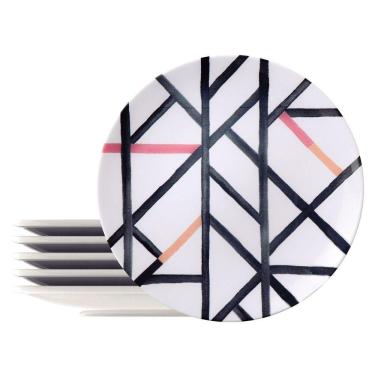 Imagem de Kit Prato Raso Tramontina Street Em Porcelana 28 Cm 06 Peças Tramontina