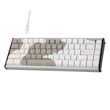 Imagem de MechLands ALUX68 HE Teclado de alumínio rápido para jogos com interruptor magnético, teclado com efeito Hall com fio com taxa de pesquisa de 8K, latência de 0,125 ms, retroiluminação RGB (topográfico