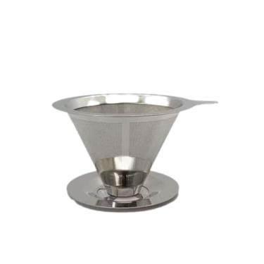 Imagem de Filtro De Café Coador Inox (102) Grande Reutilizável Pour Over