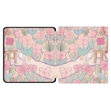 Imagem de Yzlvigrous Capa para Kindle Oasis 9/10ª Geração 2017/2019, Modelo: CW24WI/S8IN4O, TPU de 7 Polegadas TPU Tampa de Casca Traseira com Recurso de Vigília do Sono Automático