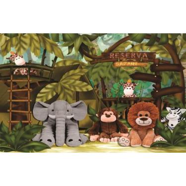 Imagem de Fundo Fotográfico Em Tecido Bichinhos De Pelúcia  2,20X1,50 - Mix esti