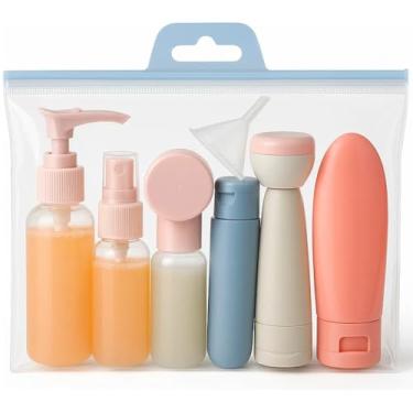 Imagem de Kit Viagem 11 Peças Frascos Silicone Recarregáveis Necessaire Antivazamento Higiene Beleza Avião Compacto Premium
