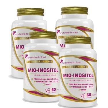 Imagem de Kit 4x Mioinositol + Vitaminas 500mg 4x60 cps Flora Nativa - Flora Nat