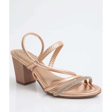 Imagem de Sandália Salto Grosso Feminina Beira Rio Rosê-01036, 37, Rosê