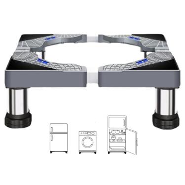 Imagem de Pedestal de lavanderia para lavadora e secadora 28 de largura universal 12 pés fortes base de máquina de lavar base de secadora plataforma resistente suporte de geladeira base de suporte universal