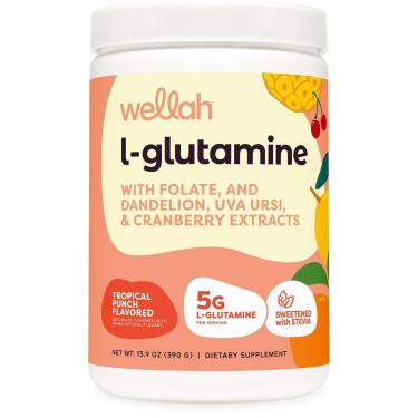 Imagem de L-Glutamina em pó Wellah Strawberry Kiwi 250g - 50 porções-Unissex