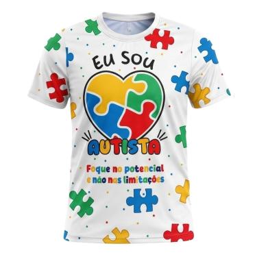 Imagem de Camiseta Esportiva Rkc Sports Eu sou Autista Branca 90-Unissex