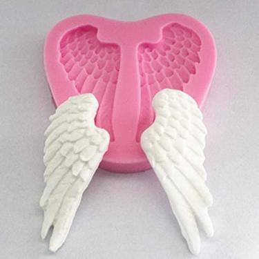 Imagem de MauSong Molde de silicone para fondant Wings Molde de argila de polímero de chocolate
