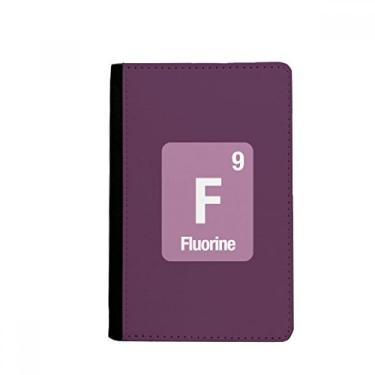 Imagem de Carteira F Fluorine Elemento Químico Ciência Porta-Passaporte Notecase Burse Carteira Porta-cartão