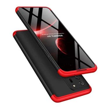 Imagem de Capa Capinha Anti Impacto 360 Para Samsung Galaxy Note 20 Ultra com Tela de 6.9" Polegadas Case Acrílica Fosca Acabamento Slim Macio - Danet (Preto com Vermelho)