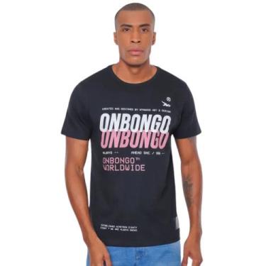 Imagem de Camiseta Masculina Onbongo Plus Size Wynwood Preta D947a