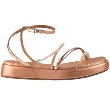 Imagem de Sandália Feminina Papete Casual Dia a Dia Conforto Flatform com Strass Vizzano 6506.207