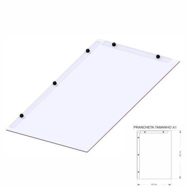 Imagem de Prancheta Desenho Técnico Arquitetura Engenharia Branco A1 - Fenix