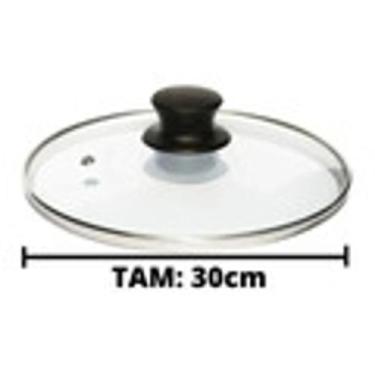 Imagem de Tampa de Vidro Para Panelas E Frigideiras C/ Puxador tam 30cm - Galpão