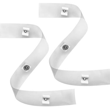 Imagem de Bestotal A115 para cortinas RV fita deslizante transparente #9, ferragens para cobertura de janela deslizantes de 1,27 cm - 182,88 cm de comprimento (pacote com 2)