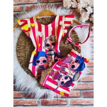 Imagem de Conjunto Bodys Menina Infantil Temático Boneca Lol + Short - AUREA, 03
