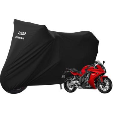 Imagem de Capa Para Moto Honda CBR 650 F Alta Durabilidade Com Logo - Mz, Preta