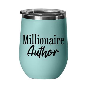 Imagem de Copo de vinho de autor milionário, presente de autor milionário, copo de vinho de aço inoxidável, presentes para ele, para ela, para meninos, para meninas, aniversário, ideia de presente de Natal