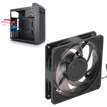 Imagem de Ventilador de Caixa de Computador de 120 Mm, Ventilador de Caixa de PC PWM de 4 Pinos de 2200 RPM, Ventilador de Caixa de Rolamento Dinâmico MFDB Controle de Temperatura PWM para