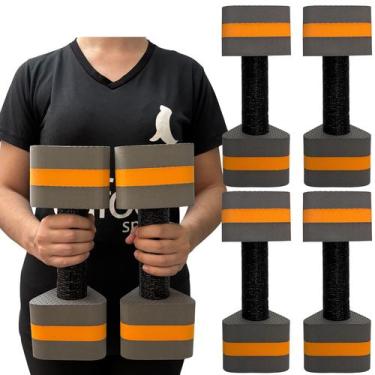 Imagem de Kit 2 Pares de Halteres Hidroginástica Em EVA 2 A 3 Kg DF4012-CZ Cinza