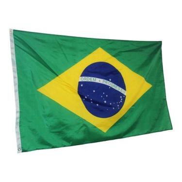 Imagem de Kit 10 Bandeira Do Brasil 1,50x0,90mt - Poliéster - Atacado - Max Band