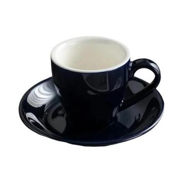 Imagem de Conjunto De Copo E Pires De Café Estilo Europeu Colorido 80ml Caneca P