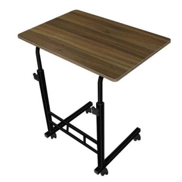 Imagem de Mesa Multiuso Vexmate Preta - Notebook até 17 - Ajustável - Rodinhas -