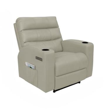 Imagem de Poltrona Florença Reclinável Papai Motorizada Império Estofados Couríssimo (CINZA 868)