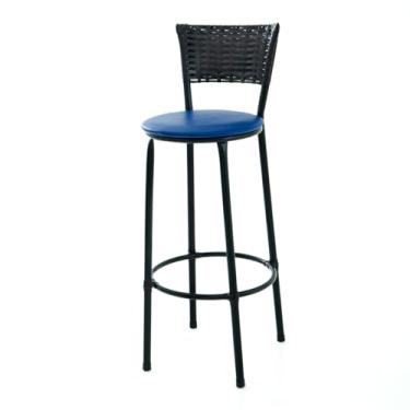 Imagem de Banqueta Bistrô Alta para Áreas Externas, Balcões, Espaço Gourmet (AZUL)