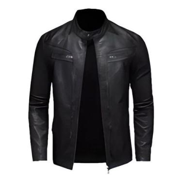Imagem de Jaqueta Couro Grossa Moto Resiste Água Frio Forte Cortavento
