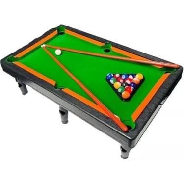Imagem de Brinquedo Mini Mesa De Bilhar Sinuca Pequena Jogo Infantil Com 16 Bolas e 2 Tacos