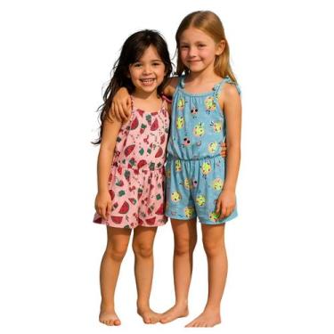 Imagem de KIT 2 macaquinho, jardineira curta, micro com proteção UV - CR loja da