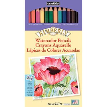 Imagem de General Pencil 700-24A Kimberly Conjunto de lápis Watcol 700 24A, 24 unidades (pacote com 1), multicolorido
