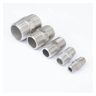 Imagem de 1 peça 1/20.3 cm 1/10.2 cm 3/20.3 cm 1/5.1 cm 3/10.2 cm 2.5 cm 1-1/5.1 cm 5.1 cm 1/5.1 cm macho 304 bocal sextavado conector acoplador 143 PS (2,5 cm)