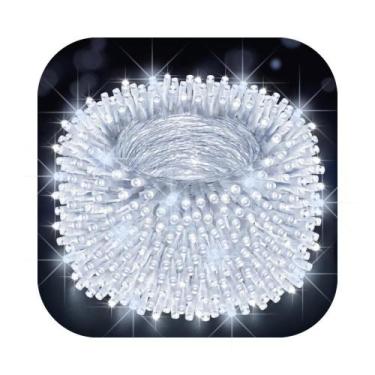 Imagem de Cordão 1000 Leds Com Strobo 90 Metros Prova D'água Fio Transparente Na