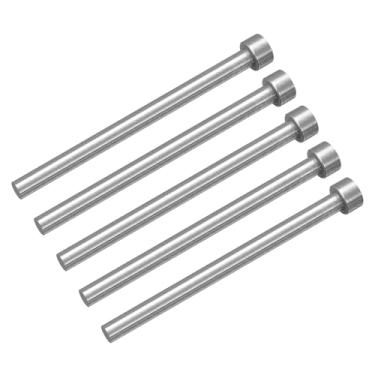 Imagem de 5 pinos ejetores retos, 6 mm (0,24") de diâmetro SKD61 perfurador de ponta redonda 100 mm (4") de comprimento para manutenção mecânica