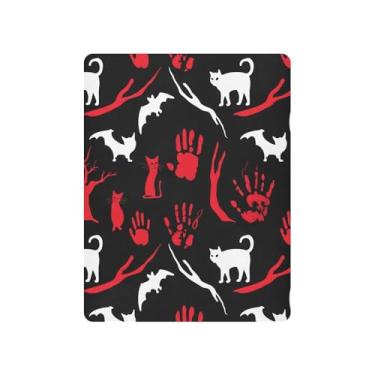 Imagem de JUZIHAI Lençol de berço de Halloween para meninos e meninas, macio, elástico, respirável, para berço padrão e cama infantil, 99 x 68 cm